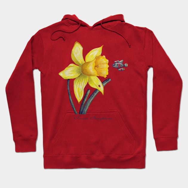 Future Botanical Studies - Daffodil Hoodie by Timone